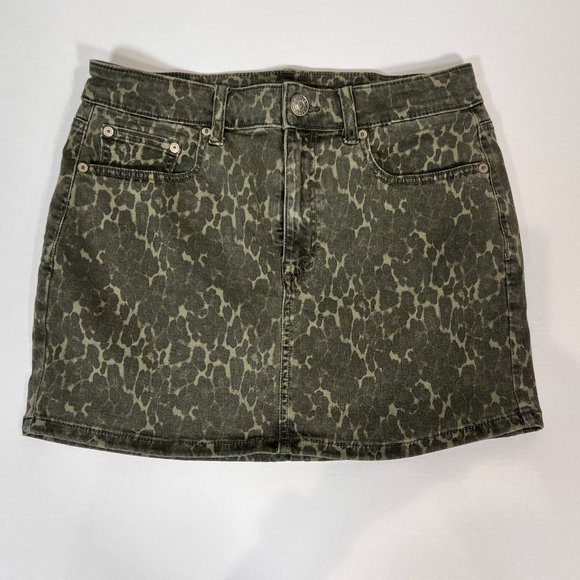 American Eagle Outfitters Dresses & Skirts - American Eagle Next Level Stretch Camouflage Animal Print Denim Mini Ski…
